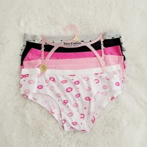 JUICY COUTURE BRAND NEW 5-PACK COTTON SPANDEX PANTIES SIZE L